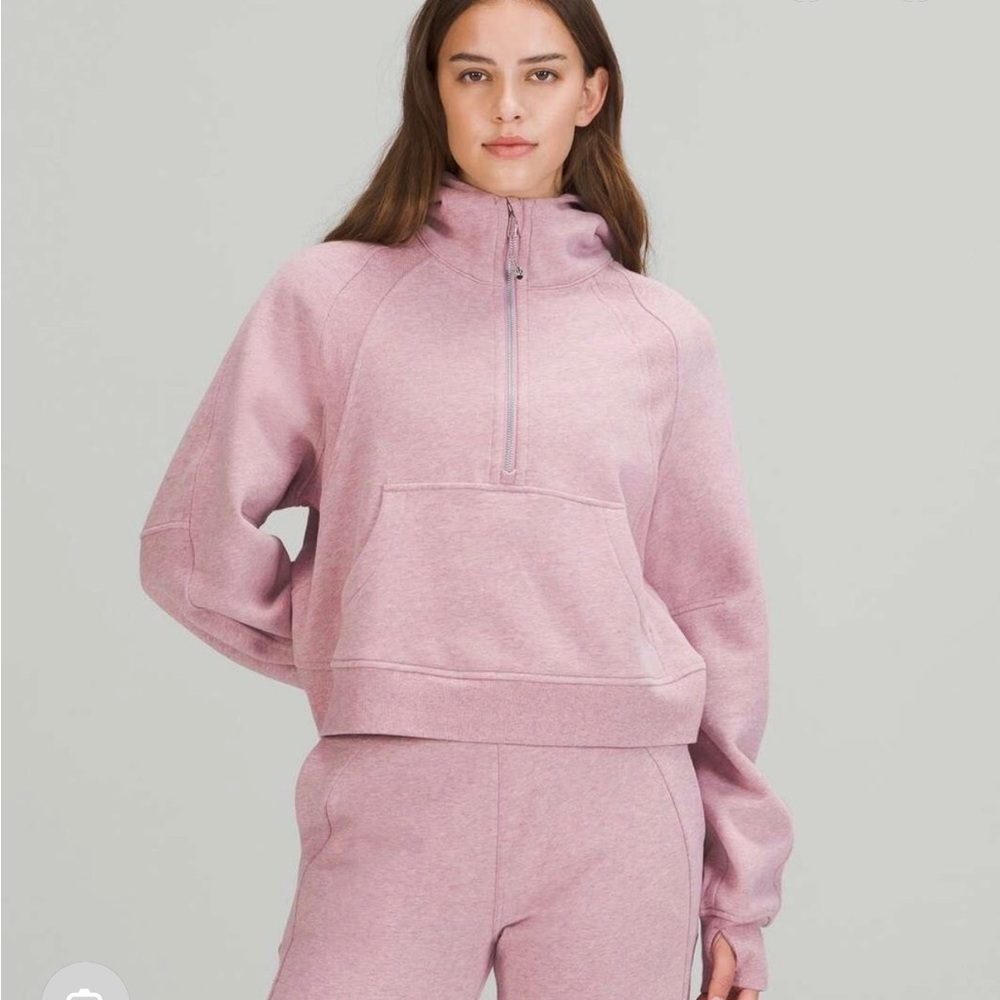 lululemon Athletica ScubaHalf Zip Hoodie Heathered Pink